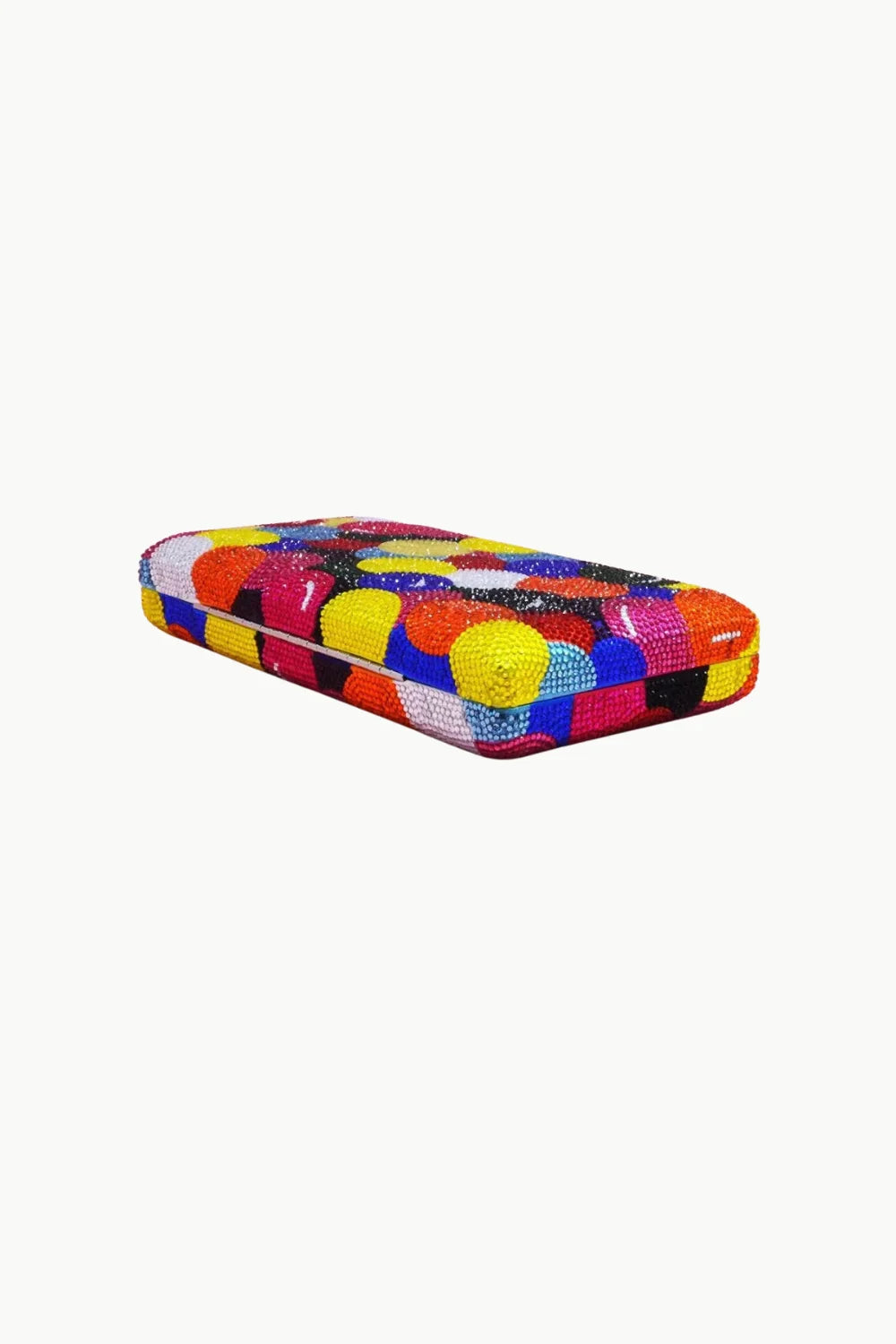 Colorful beaded rectangular clutch bag with crystal beads for stylish accessories
