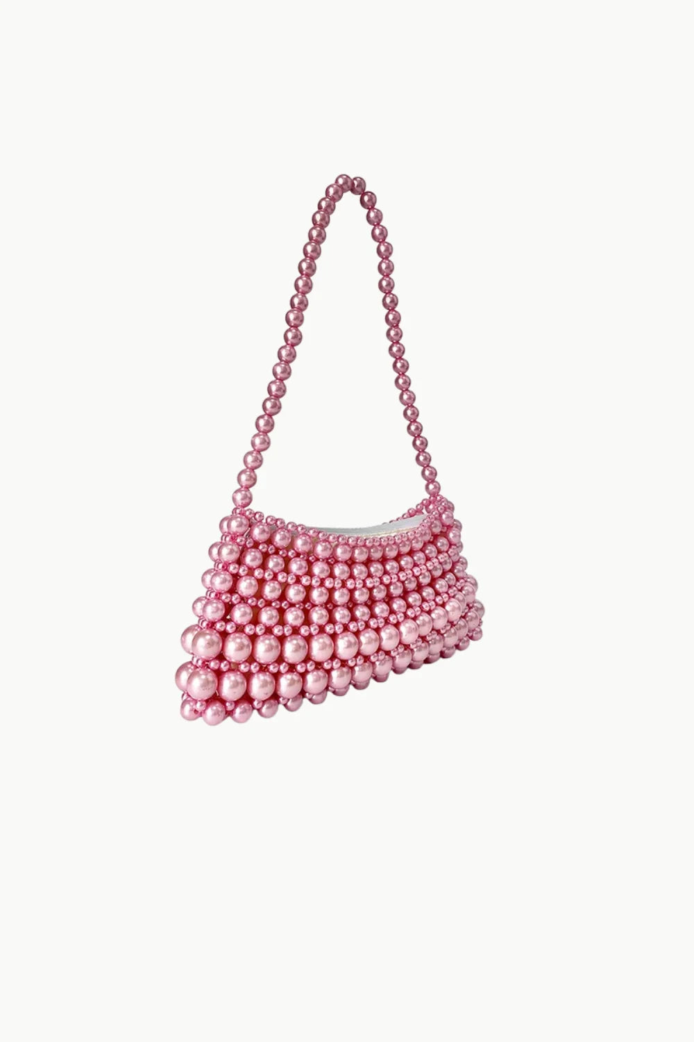 Baby Pink Beaded Bag featuring a stylish pink beaded shoulder design