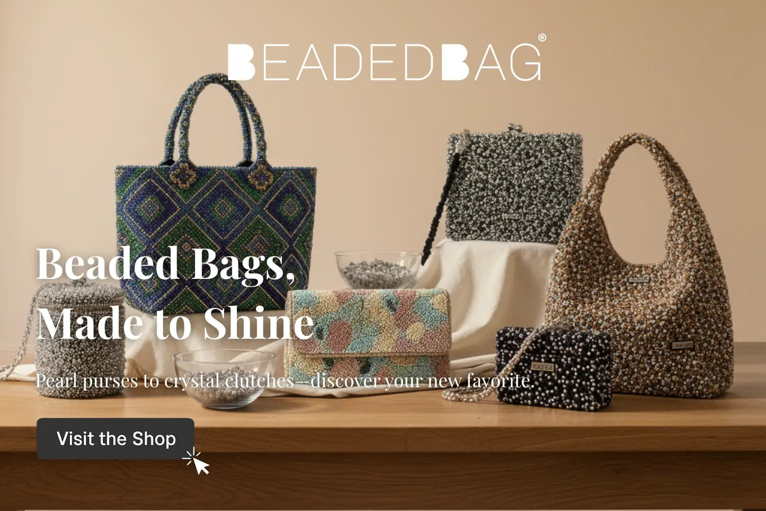 shop beaded bags, beaded purses, and beaded handbags.