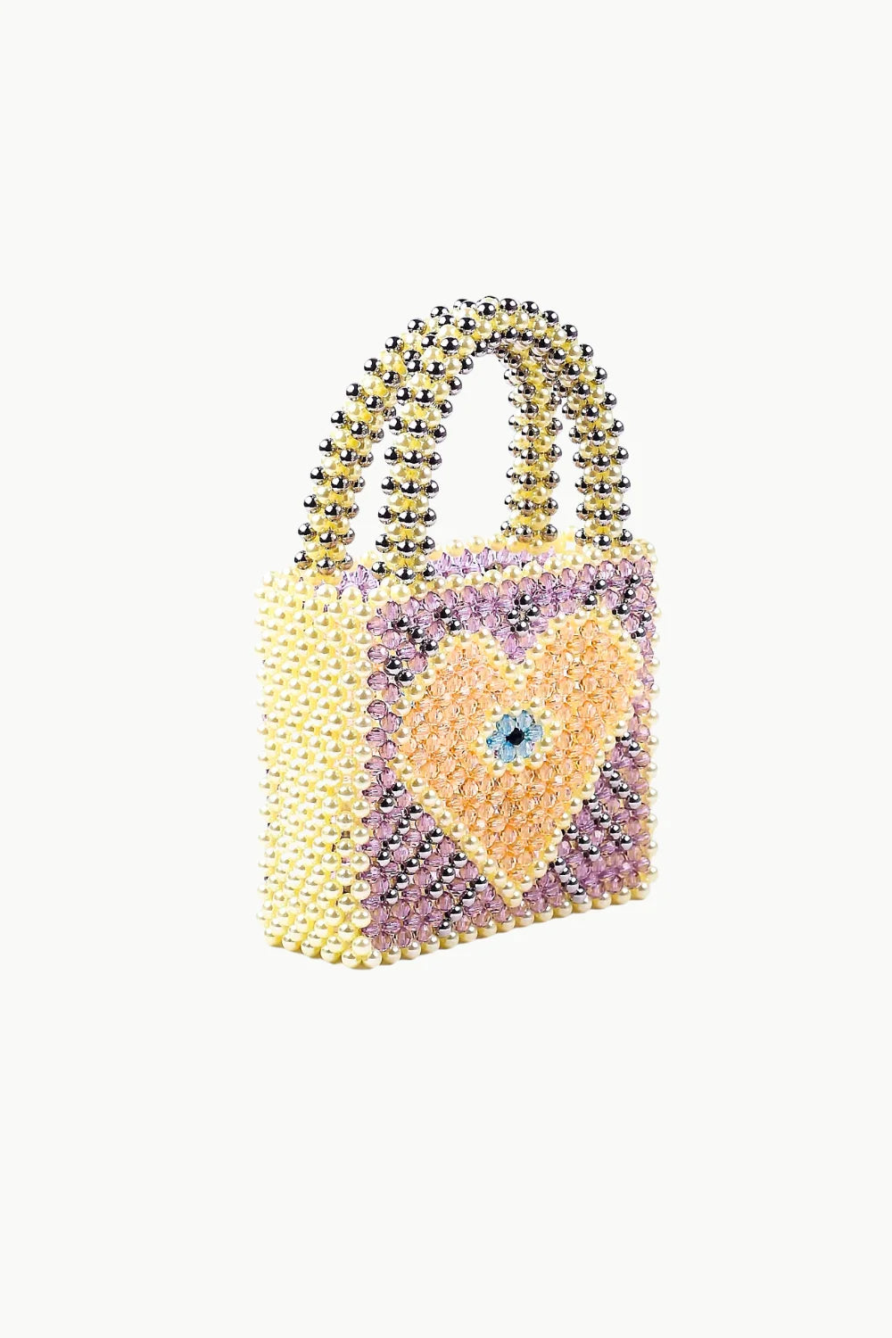 Beaded Heart Bag featuring a heart and evil eye design perfect for stylish accessories