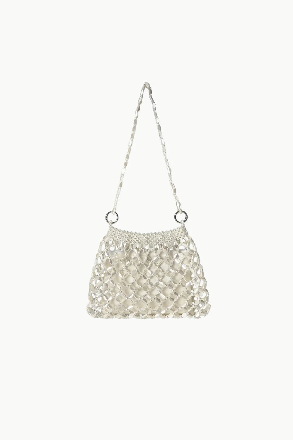 Cute beaded bag with a clear design and delicate chain strap perfect for stylish occasions