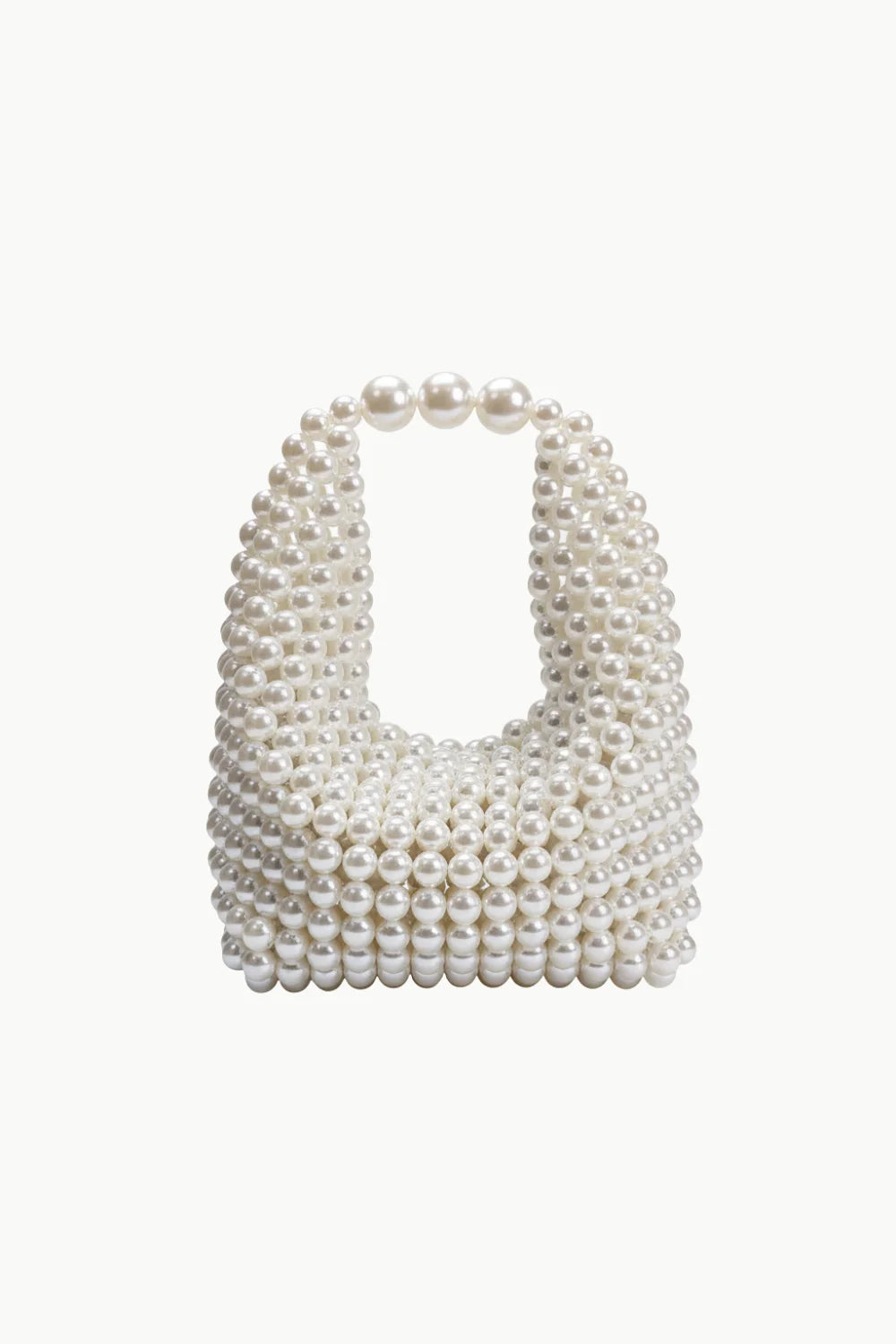 White pearl-beaded shoulder bag from Old Beaded Handbags, a stylish vintage beaded purse for womens fashion