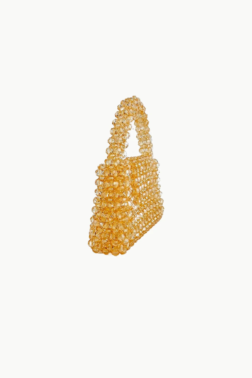 Transparent amber beaded handbag from the Orange Beaded Bag collection