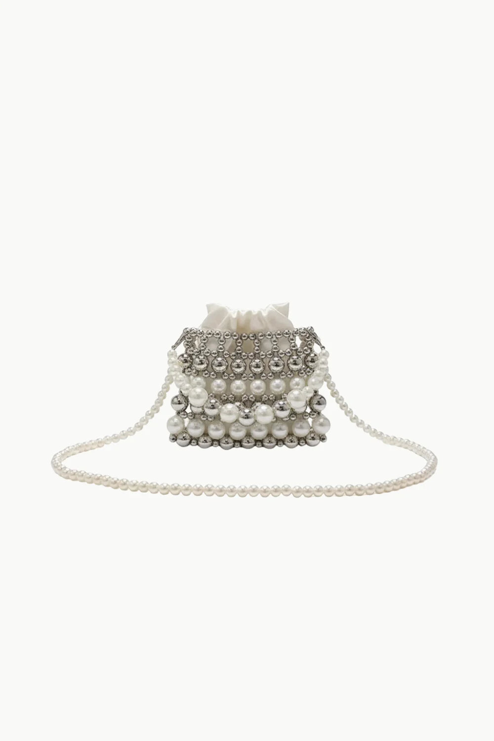Pearl Clutch Bag For Wedding featuring a pearlescent mini clutch with beaded strap