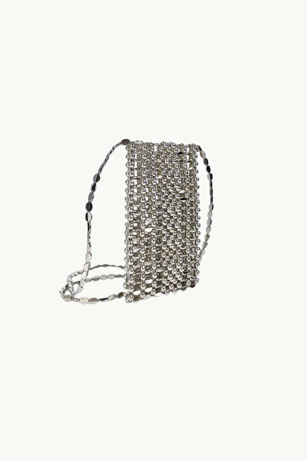 Silver sequined shoulder bag for white crossbody phone and crossbody phone bag styles